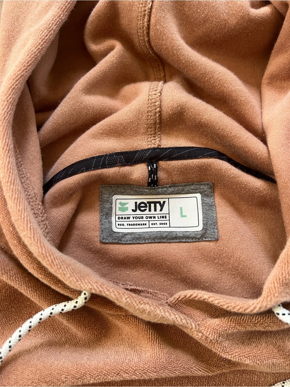 Jetty Men's Faded Burnt Orange Hooded Pullover - Picture 3 of 6